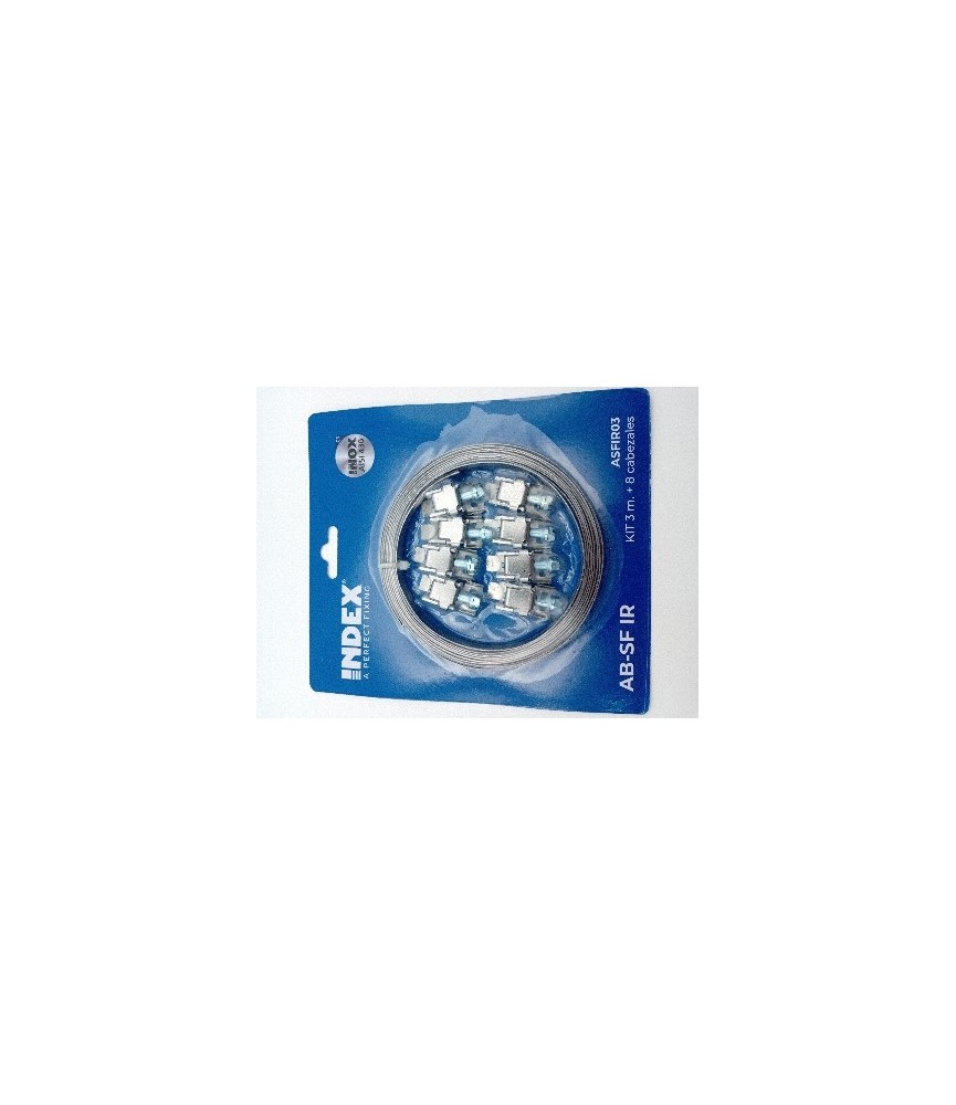 KIT ROLLO ABRAZADERA SIN FIN INOX 3 METROS + 8 CABEZALES