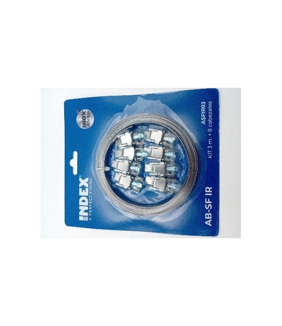 KIT ROLLO ABRAZADERA SIN FIN INOX 3 METROS + 8 CABEZALES