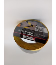 CINTA SEÃALIZACION AMARILLO/NEGRO 50mm 30M | Herrajes HE