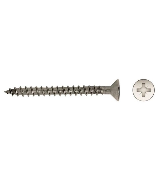 TORNILLO R/MADERA CAB. AVELLANADA DIN 7505A 6X90 INOX A2