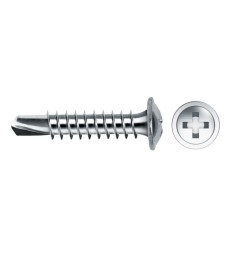 TORNILLO P/BROCA CAB. ALOM. C/ARANDELA DIN 75 HA 4.2X16 NEGRO