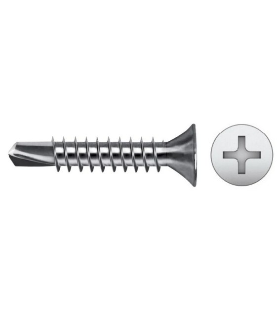 TORNILLO P/BROCA CAB. AVELLANADA DIN 7504P 3.5X25 NEGRO