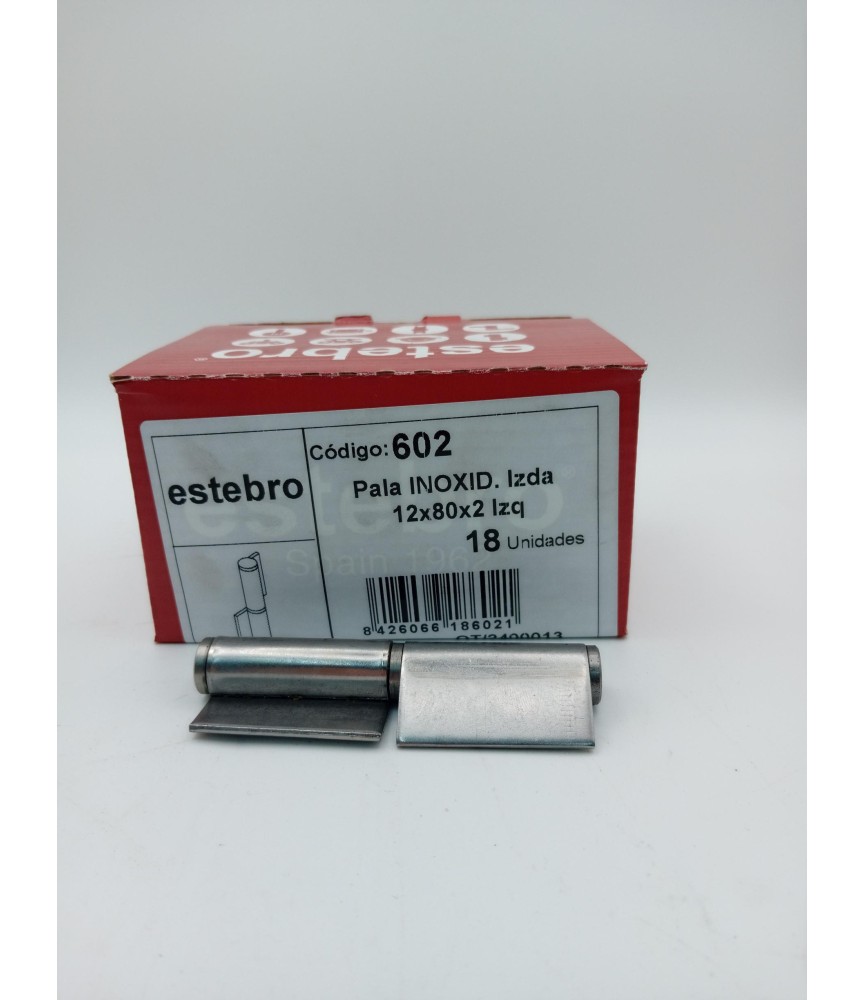 BISAGRA ALETA 12X80X2 INOX IZDA REF.602
