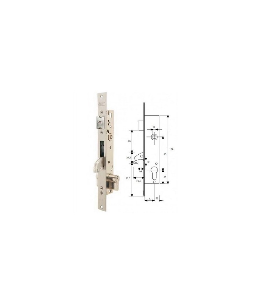 CERRADURA TESA 2241/25 3NI