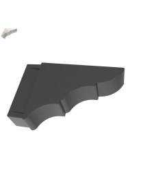 REMATE PERGOLA 100X40 NEGRO