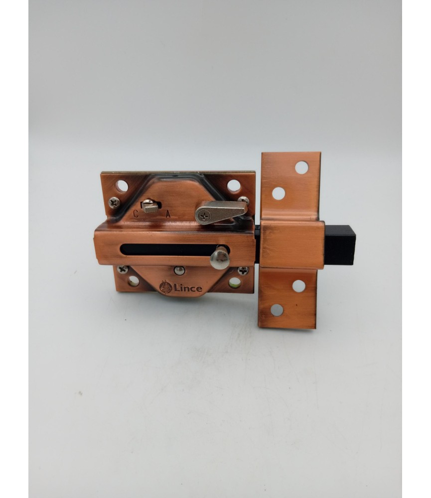 CERROJO LINCE 3930HC NIQUELADO CON PASADOR DE 70