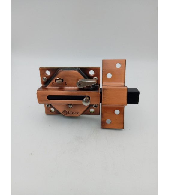 CERROJO LINCE 3930HC NIQUELADO CON PASADOR DE 70