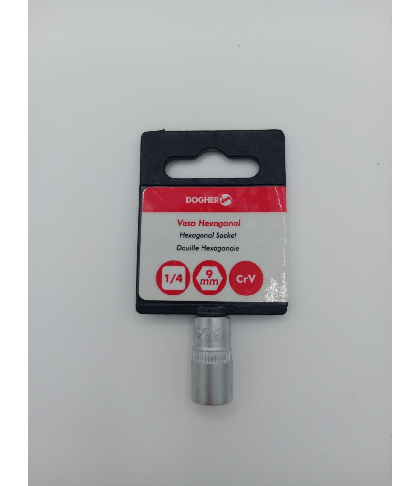 VASO HEXAGONAL 1/4 CrV 9MM