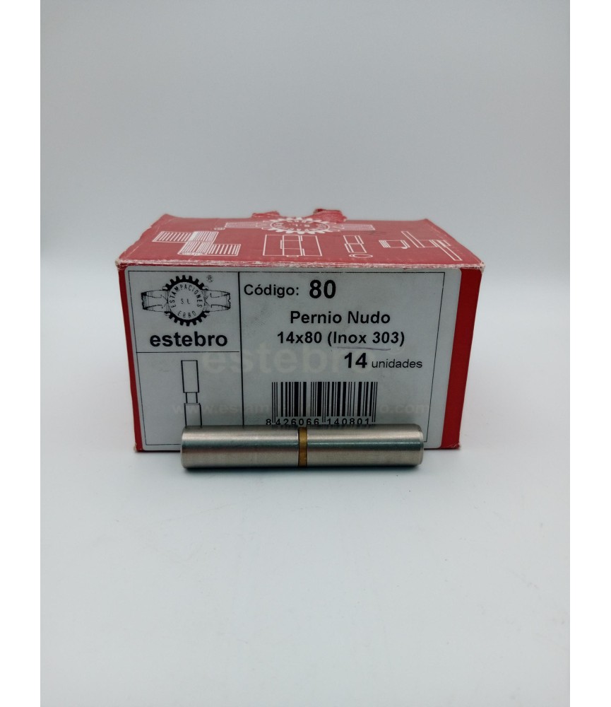 PERNIO TORNEADO 14X80 INOX
