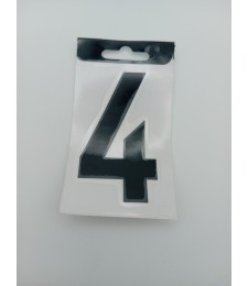 NUMERO VINILO 8CM NEGRO "4"