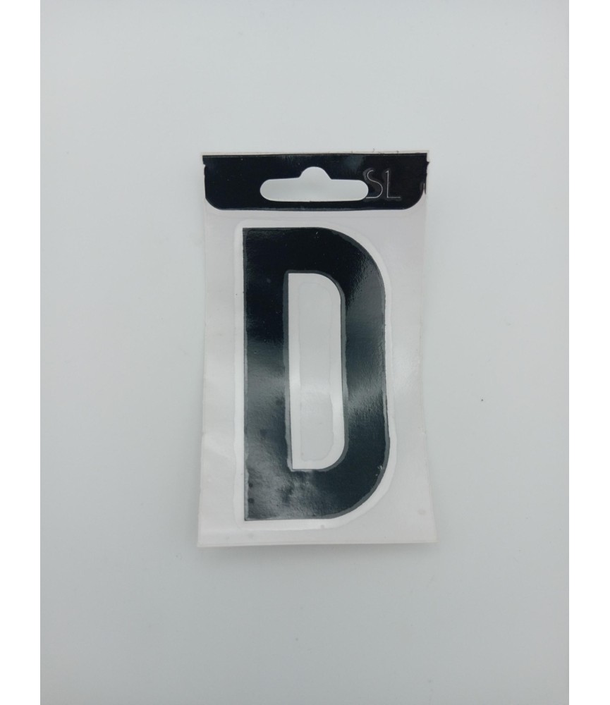 LETRA VINILO 8CM NEGRO "D"