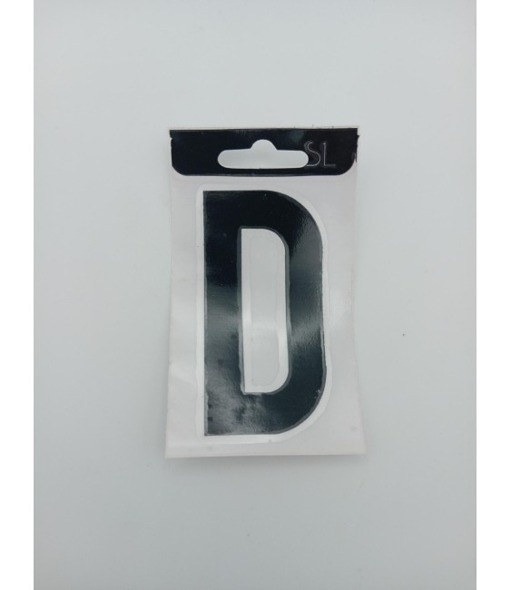 LETRA VINILO 8CM NEGRO "D"