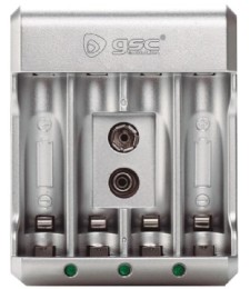 CARGADOR GSC PILAS RECARGABLES AA/AAA/9V