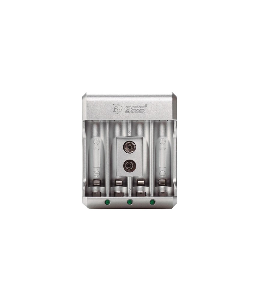 CARGADOR GSC PILAS RECARGABLES AA/AAA/9V