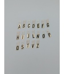 LETRAS NUMEROS SIGNOS 5/8 16X10 ORO/NEGRO