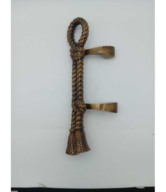 TIRADOR METAL CUERDA 250 MM DESPLAZADO PATINADO REF.1119-A