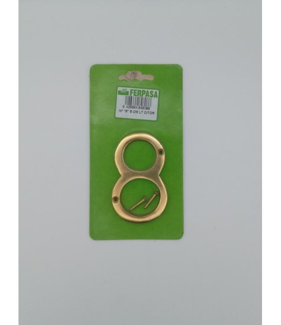 NUMERO LATON Nº8 8CM