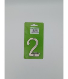 NUMERO NIQUEL MATE Nº2 8 CMS