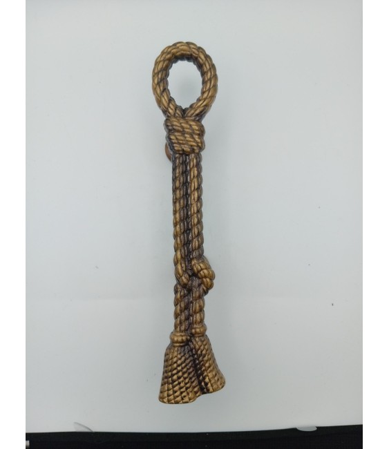 TIRADOR METAL CUERDA 250MM RECTO PATINADO RF.1119-PT