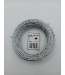 CABLE ACERO GALVANIZADO 2 ROLLO 25 METROS