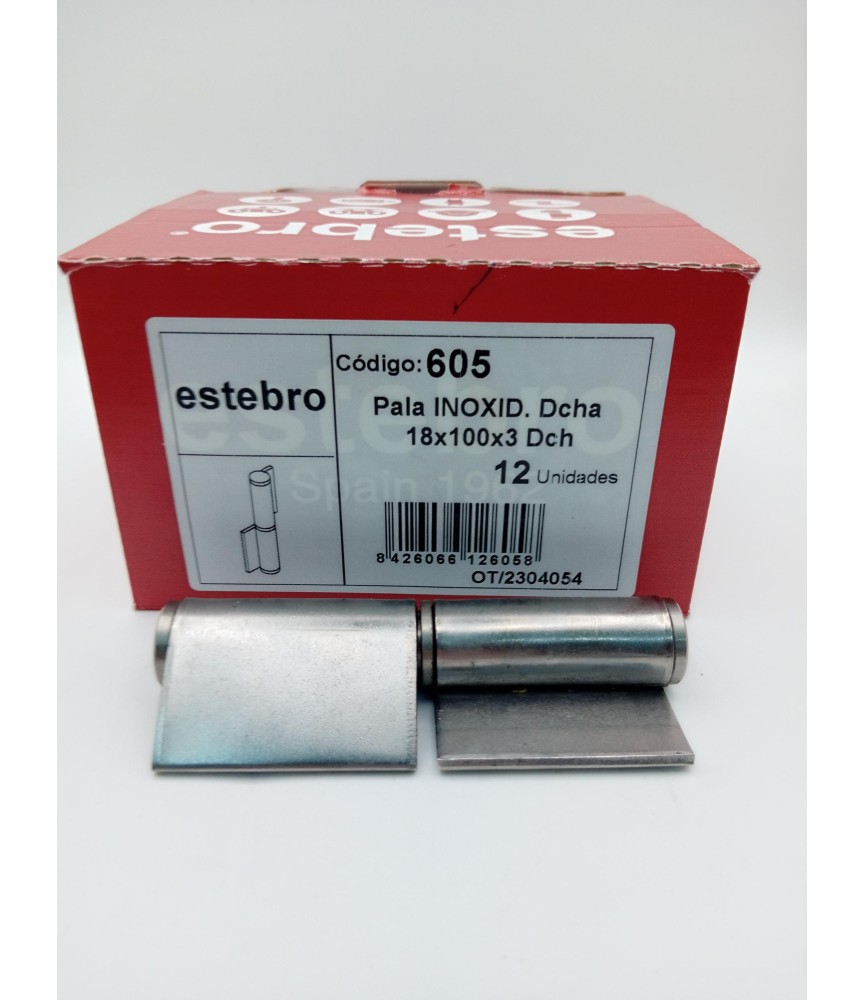 BISAGRA ALETA 18X100X3 INOX IZDA. RF.604