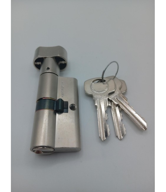 BOMBILLO YALE 30-30 NIQUEL LEVA CORTA CON POMO LL/IGUALES (Y5P3030HNLCLL)