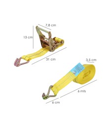 CINTA RATCHET GANCHO CERRADO 38mm X 6M