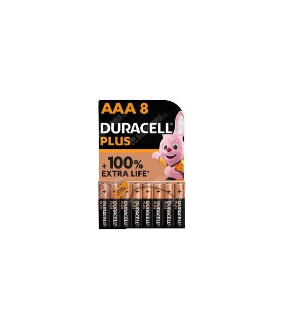 BLISTER PILA DURACELL PLUS AAA LR03 BLISTER 8 UNID.