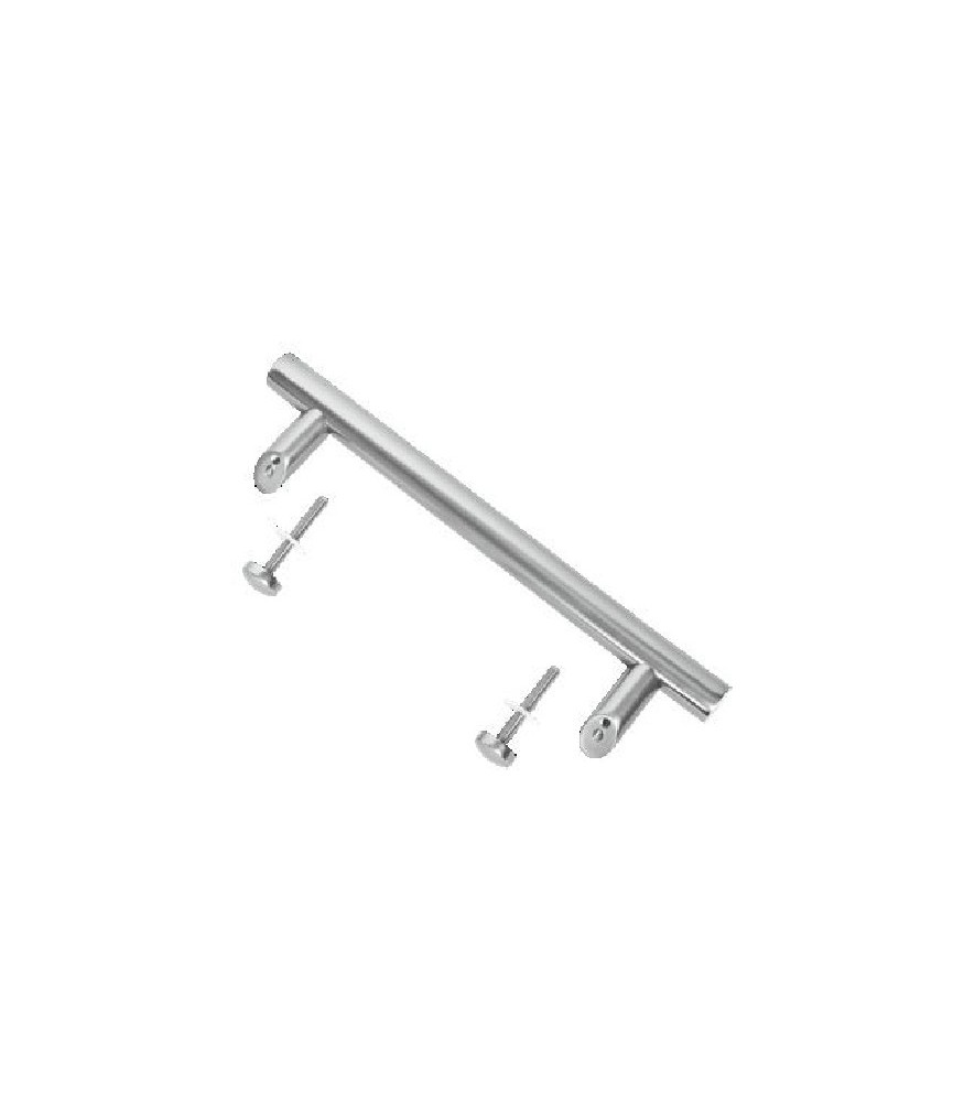 TIRADOR RECTO DESPLAZADO 30X400 PLATA REF-D3040/3