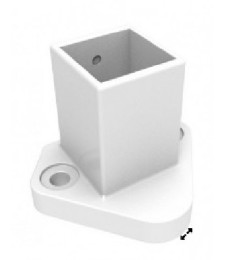 BASE ALUMINIO 40X40  INCLINADA BLANCO 9445PRI