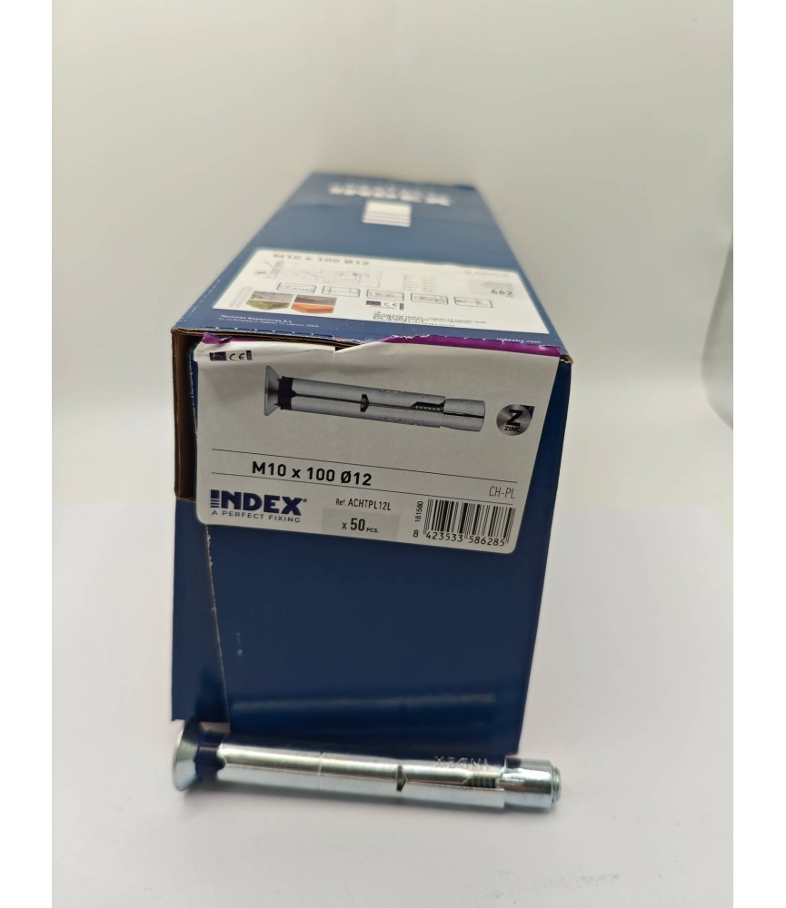 ANCLAJE CH PL M  10X100 BROCA DE 12 CABEZA PLANA | Herrajes HE