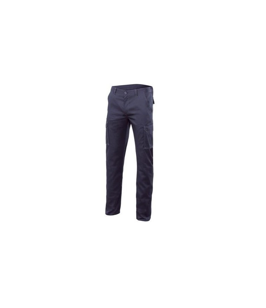 PANTALON MULTIBOLSILLO STRETCH AZUL MARINO T-48