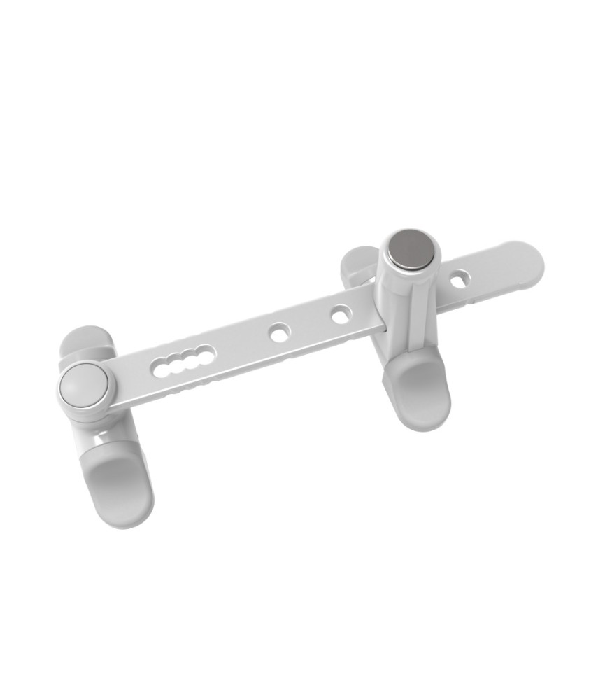 RETENEDOR PRACTICABLE CON PULSADOR BLANCO RTACP | Herrajes HE