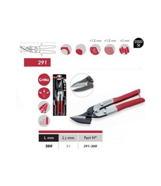 TIJERA CORTACHAPA CrMo C/RECTO REF. 285-250 | Herrajes HE