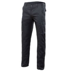 PANTALON MULTIBOLSILLO STRETCH NEGRO T-44