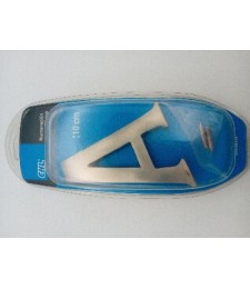 LETRA A 10 CM NIQUEL MATE