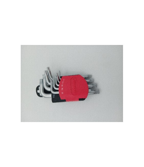 JUEGO LLAVES MACHO TORX 9PZAS T10-T50 | Herrajes HE