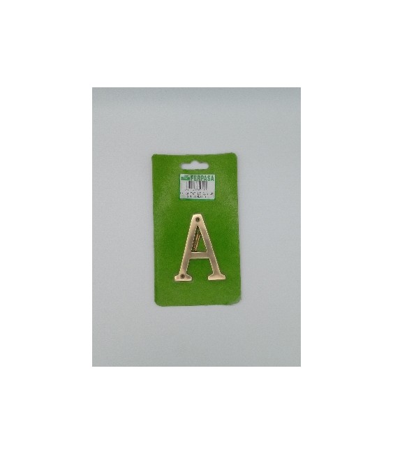 LETRA A LATON 7,5 CM C/TORN | Herrajes HE