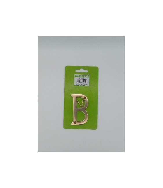 LETRA B LATON 7,5 CM C/TORN | Herrajes HE