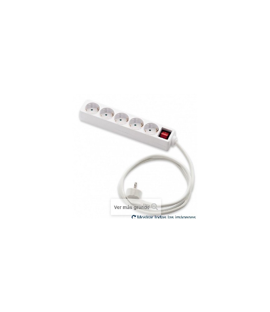 BASE 5 TOMAS C/INTERRUPTOR+CABLE 1,5M | Herrajes HE