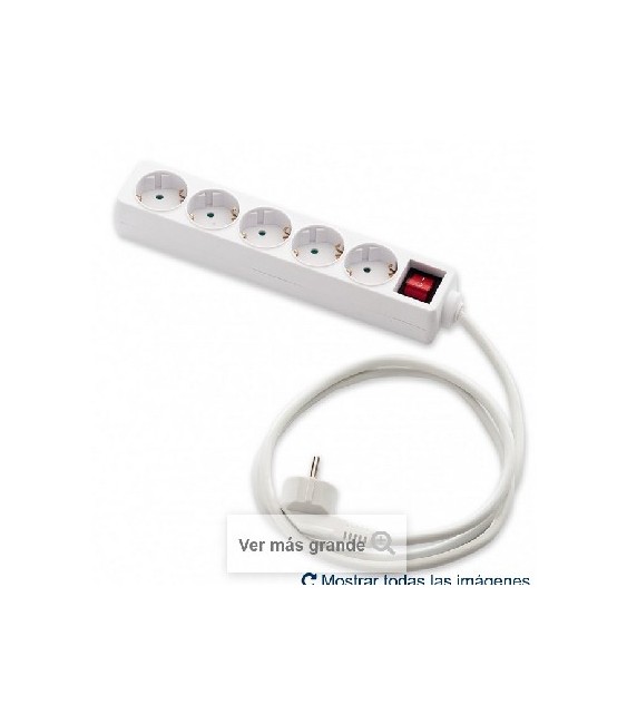 BASE 5 TOMAS C/INTERRUPTOR+CABLE 1,5M | Herrajes HE