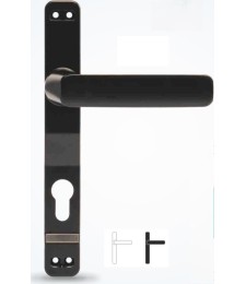 MANIVELA CON PLACA LARGA 85 CERRATO BLANCA | Herrajes HE