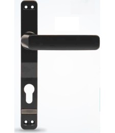 MANIVELA CON PLACA LARGA CERRATO NEGRO | Herrajes HE