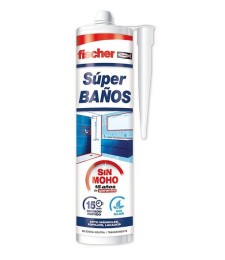 SILICONA FISCHER SUPEBAÃOS BLANCA 280ML | Herrajes HE