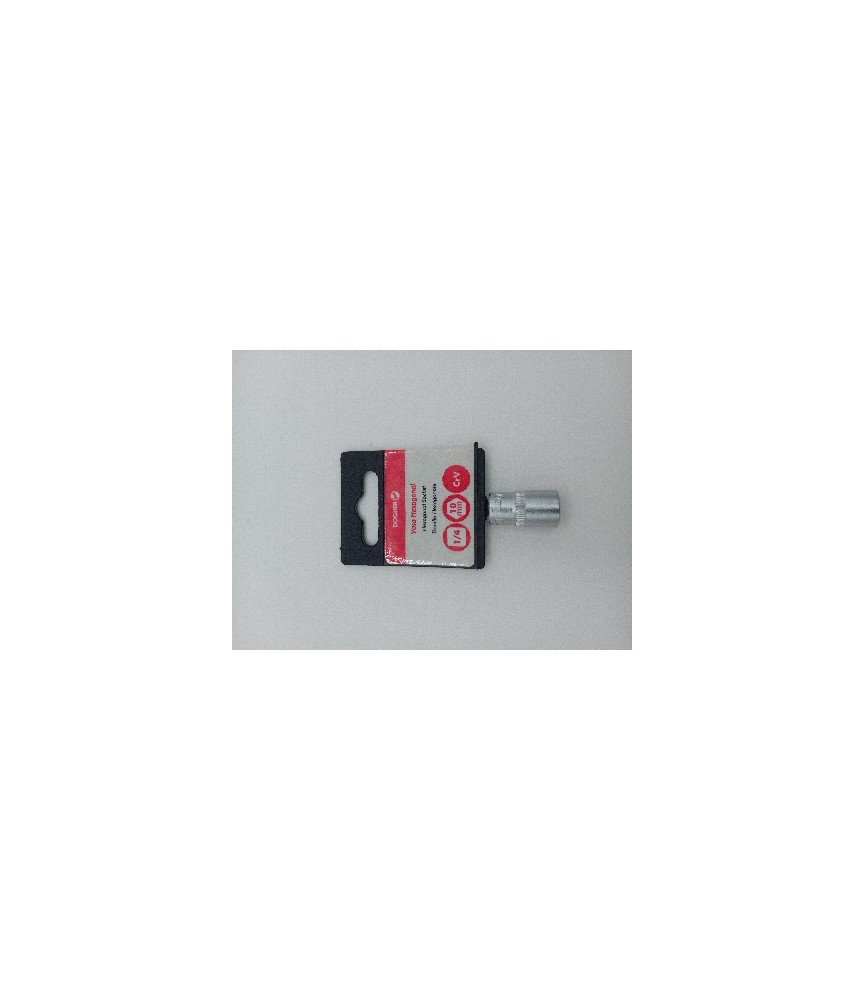 VASO HEXAGONAL 1/4 CrV 10MM | Herrajes HE