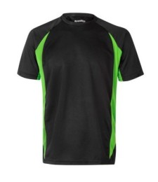 CAMISETA TECNICA BICOLOR NEGRO/VERDE LIMA T.XXL
