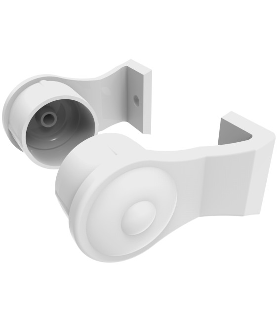 JUEGO SOPORTE TIRADOR REDONDO 40-50 BL | Herrajes HE