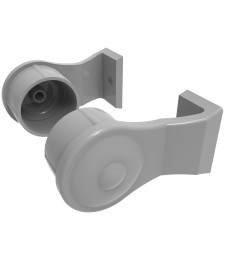 JUEGO SOPORTE TIRADOR REDONDO 40-50 PLATA | Herrajes HE