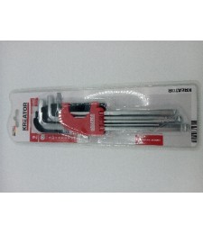 JUEGO LLAVE ALLEN MACHO BOLA.XL 9 PIEZAS 1,5-10 | Herrajes HE