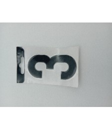 NUMERO VINILO 8CM NEGRO "3" | Herrajes HE